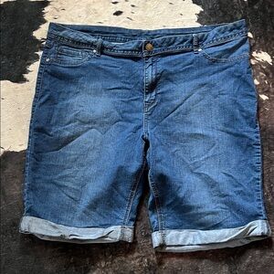 No Brand Stretch Plus Size 24 Bermuda Jean Shorts